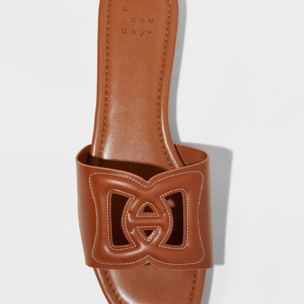 a new day Tan Cutout Slide Mule